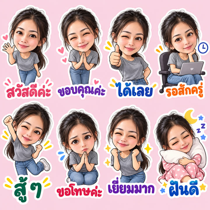 การ์ตูนและของสนุกจากรูปตัวเอง