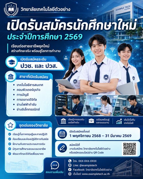 วิทยาลัย · รับสมัคร