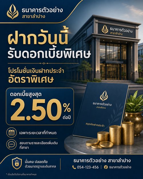 ธนาคาร · โปรเงินฝาก